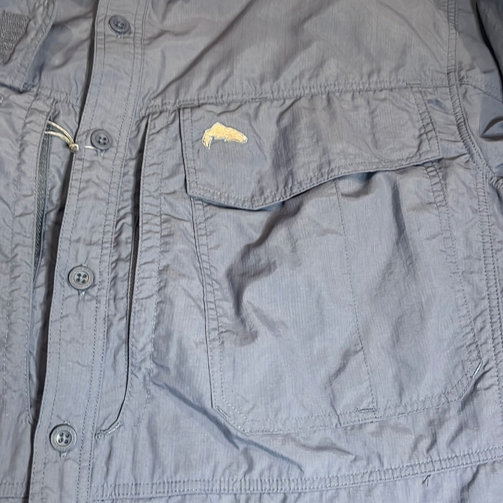 Simms fishing guide series long sleeve button blue shirt. - Picture 5 of 12